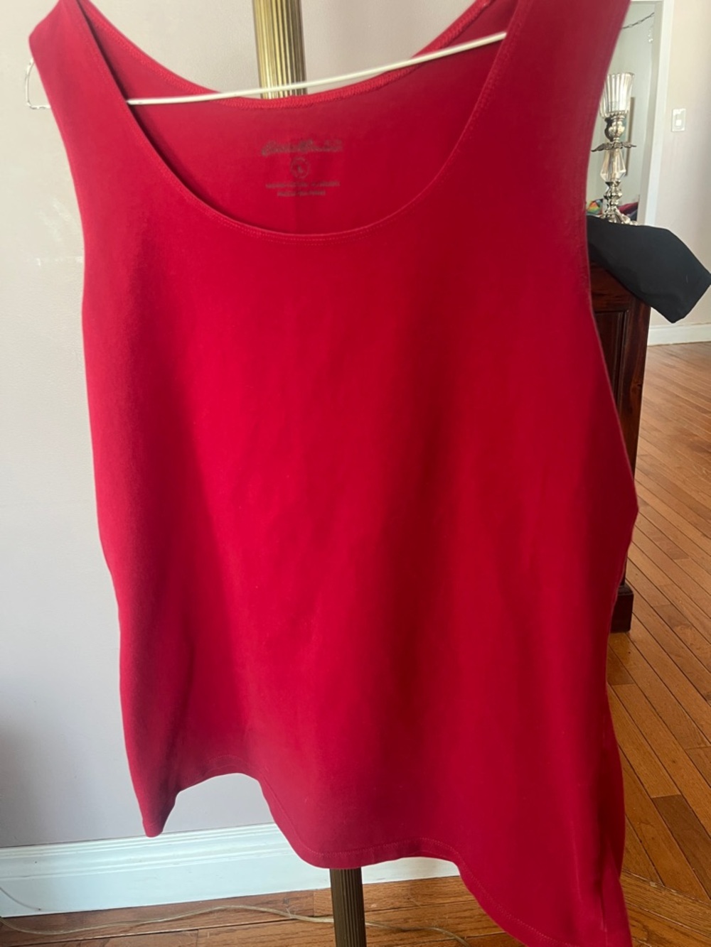 Eddie Bauer Red Scoop Neck Tank Top